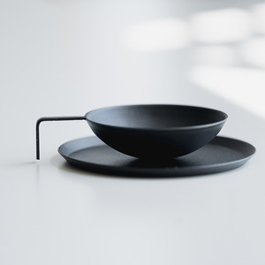 Porte-bougie en fer forgé de style japonais avec esthétique zen pour la décoration de la salle de thé ou de la maison - Product Image 2