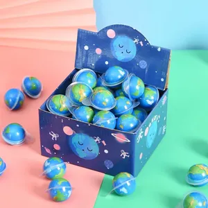 Wholesale Filling 4D planet gummies ball blue earth jelly sweets candy with fruit jam