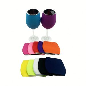 Porte-verre à vin en néoprène multicolores isolé de haute qualité - Product Image 4