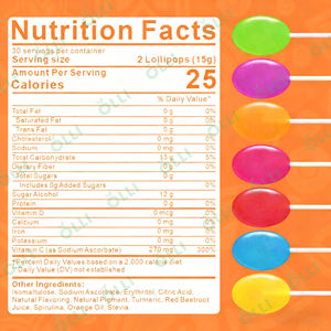 OLLI Sucettes à la vitamine C personnalisées pour adultes, compléments alimentaires en vrac, pur naturel, marque privée, certifié biologique, OEM - Product Image 6
