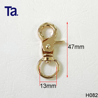 TANAI – Fournisseur d'usine – Mousquetons multi-tailles pour sacs à main, fermoirs pivotants en alliage de zinc pour porte-clés 13/16/19/25 mm