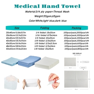 Absorbent Paper Hand Towels for Hospital/Clinic Professional Scrim Reinforced Towels Medical Blotting Wiper Cleaning of <strong>Surgical</strong> - Product Image 2