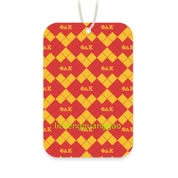 Désodorisant de voiture Iota Phi Lambda, promotionnel, vente en gros, sororité, personnalisé avec n'importe quel logo, désodorisant de voiture carré personnalisé