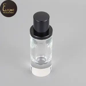 סין מפעל OEM ODM made מיוחד צינור עגול בצורת מלוטש slim זכוכית בקבוק פרפיום 30ml