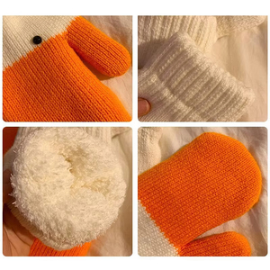 ถุงมือรูปห่านขนาดใหญ่แบบขายส่ง บุขนหนานุ่ม กันหนาว แยกนิ้วได้ - Product Image 3