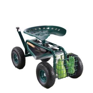 360-Degree Rotating Seat Work Cart Steering Wheel <b>Garden</b> Rolling Stool Cart <b>for</b> Planting Gardening <b>Garden</b> <b>Tools</b> Accessories - Product Image 2