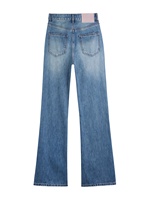 YUANBOFEI Nouveauté Jean vintage de haute qualité pour femme, coupe droite décontractée, déchiré, jambe large, taille haute, respirant, style hip-hop