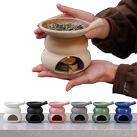 Diffuseur d'huiles essentielles en céramique vintage, four multifonctionnel pour café et thé, brûleur de poudre d'encens
