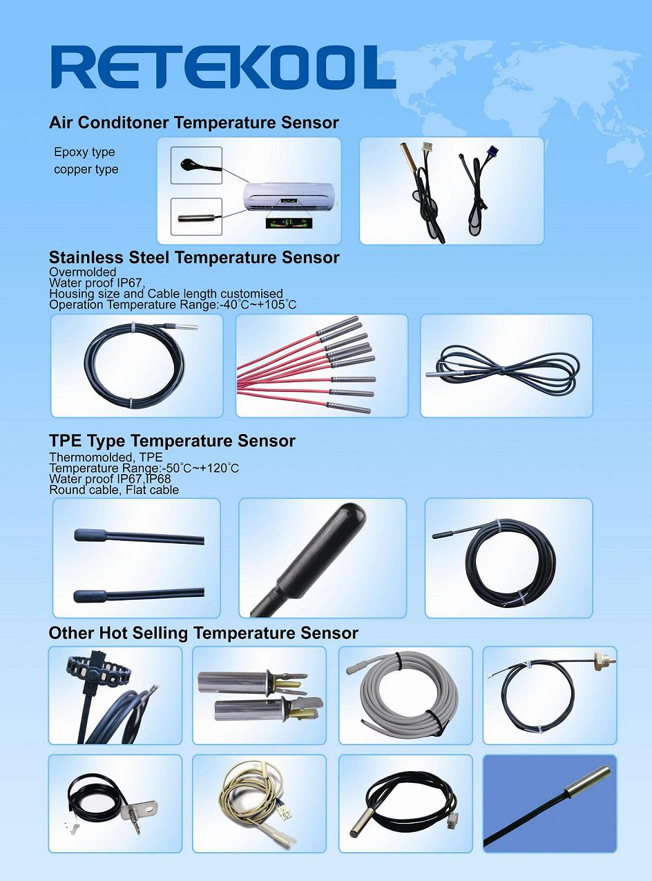 5K 10K 50K 100K Resistor NTC Thermistor  Waterproof Temperature Sensor