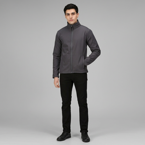 Men's Customized 100% Cotton Softshell <b>Waterproof</b> <b>Jacket</b> Stand Collar <b>Warm</b> Autumn Clothing OEM Factory Price - Product Image 1