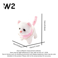 W2TOY Muffler Cat Jouet en peluche électrique - Compagnon délicat pour chaton, Princesse en dentelle, Poupée mignonne et moelleuse, Jouet doux, Cadeau d'anniversaire pour fille 3+