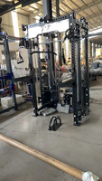 DINUO Rack de Squat Commercial Multifonctionnel avec Rangement Central des Poids et Accessoires Personnalisables pour Entraînement Multi-Musculaire