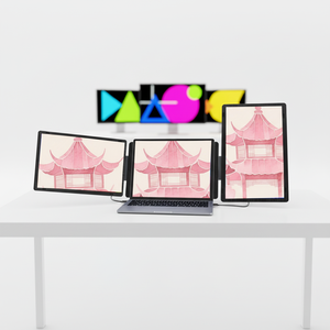 Écran d'extension d'ordinateur <span class=keywords><strong>portable</strong></span> triple moniteur IPS 14 pouces grand écran, facile à <span class=keywords><strong>connecter</strong></span> pour double écran - Product Image 3