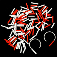 200 pièces/sac 2 couleurs souple Silicone boucle d'oreille manchon oreille aiguille boucle d'oreille Protection Tube manchon de protection bijoux accessoires V141