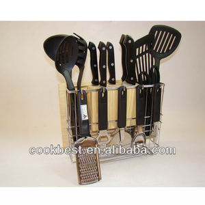 HSK Les Ustensiles De Cuisine <span class=keywords><strong>Maison</strong></span> Nouveaut Multifonctions granit enduit acier inoxydable couteau ensemble ustensiles de cuisine ensembles d'outils - Product Image 6