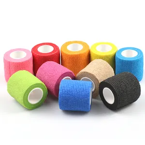 Factory Wholesale 4.5M Colored Medical Self-Adhesive Non-Woven Cohesive Bandage Adhesive Elastic Bandage