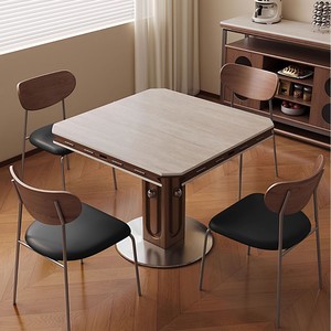 Pháp phong cách cổ điển tre gấp bàn ăn 2025 mô hình mới có thể mở rộng bảng đá chuyển đổi phong cách Mỹ sử dụng nhà nhỏ - Product Image 2