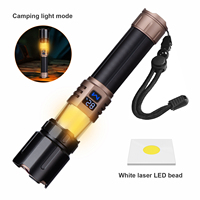 Lampe torche télescopique haute puissance en aluminium rechargeable, lanterne LED blanche, lampe torche tactique