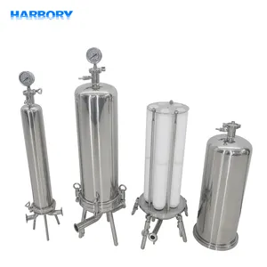 China Stainless Single Cartridge Filter Housings High Precision 0.01 Micron Pleated Filter Cartridge Filter Housing