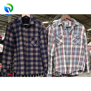 Camisas a cuadros de otoño-invierno para hombre, ropa de segunda mano para hombre, camisas cálidas esenciales, venta al por mayor, tienda de ropa usada, América en línea - Product Image 4