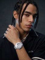 Montres en quartz en forme de soleil, bijoux en argent sterling 925, montre en moissanite saphir Ice Out VVS pour hommes et femmes