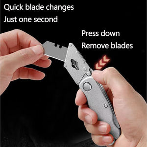 Navaja Plegable de Bolsillo de Acero Inoxidable de Grado Industrial Personalizable OEM/ODM Wokwell, Hoja Multiherramienta de 18 mm, Mango de Metal Personalizado - Product Image 4