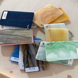 Vente en gros de <span class=keywords><strong>jeu</strong></span> de Mahjong personnalisé de luxe, de haute qualité, avec tuiles en mélamine acrylique à quatre couches et paillettes colorées - Product Image 4