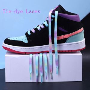 Cordones de algodón teñidos para zapatillas AF1, para niños y adultos, estilo baloncesto, a la moda, con personalidad, coloridos, deportivos y planos. - Product Image 2