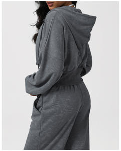 Ensemble de sport RUIQUWIN OEM, nouveau design, sweat-shirt à col rond et cordon de serrage, manches longues, pantalon de <span class=keywords><strong>jogging</strong></span> taille haute - Product Image 4