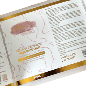 Etiqueta Autoadhesiva Impermeable con Estampado en Caliente de Lámina Dorada Personalizada, Etiqueta en Relieve de Lámina Plateada para Embalaje de Botellas de Regalo Cosméticas - Product Image 2
