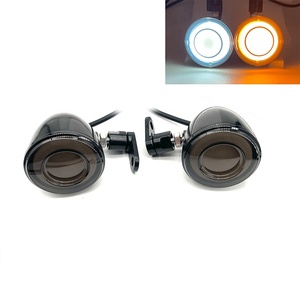สัญญาณไฟเลี้ยวด้านหน้าของรถจักรยานยนต์ไฟ LED สีขาวสำหรับไฟเลี้ยวสีเหลืองสำหรับ XL883เหล็ก1200 <span class=keywords><strong>nightster</strong></span> Super LOW 1992-2023 - Product Image 1