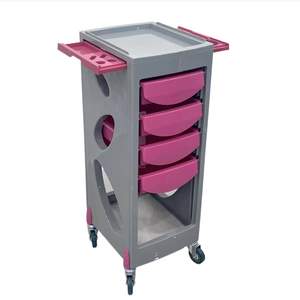 Carrito de peluquería profesional para estilistas, carrito de herramientas de alta gama para teñido en caliente, carrito de herramientas especial para salón de belleza, carrito con gabinete. - Product Image 2