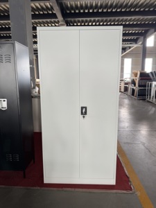 Armoire de classement métallique moderne à deux portes, casiers en acier pour dossiers, rangement de documents, armoires en fer pour bureau, école, hôpital - Product Image 2