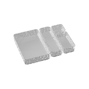 Acrylic Cosmetic Storage Organizer Water Ripple Pattern Desktop <b>Box</b> 4 In 1 <b>Stackable</b> Makeup Organizers - Product Image 5