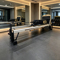 Reformer de Pilates Profesional de Aluminio Blanco para Gimnasio, Equipo Completo con Programas