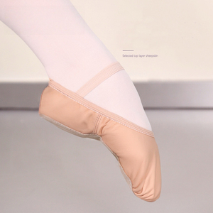 Chaussons <span class=keywords><strong>de</strong></span> <span class=keywords><strong>danse</strong></span> pour enfants Dansoft en <span class=keywords><strong>cuir</strong></span> pleine semelle - Product Image 4