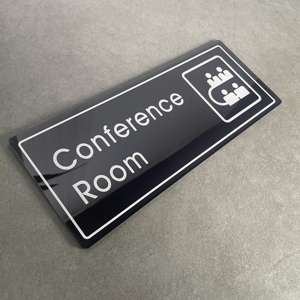 Plaque de porte de salle de conférence de haute qualité, entrepôt américain, livraison rapide, plaque en acrylique avec adhésif, plaque de bureau - Product Image 3