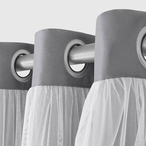 <span class=keywords><strong>Rideau</strong></span> <span class=keywords><strong>Double</strong></span> couche avec <span class=keywords><strong>rideau</strong></span> <span class=keywords><strong>occultant</strong></span> transparent assombrissant isolation thermique <span class=keywords><strong>rideau</strong></span> d'oeillet de fenêtre pour salon - Product Image 6