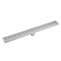Drain de douche linéaire moderne en acier inoxydable sur mesure, drain de sol dissimulé en acier inoxydable 304 pour salle de bain, débit de 60 L/min, durée de vie supérieure à 5 ans