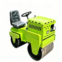 Rouleau compresseur routier hydraulique double tambour ME080 de 600 kg avec moteur de 9 CV, compresseur autoporté pour petits projets de construction de chaussées