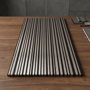 Carreaux muraux décoratifs 3D en céramique imprimés numériquement, effet verre glacé, pour fond TV, design Or et Argent - Product Image 4