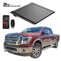 Couverture de benne de camionnette Zolionwil Hard Black Roller Rollup Tonneau pour Nissan Titan Xd 6.7 2016 2018 2021