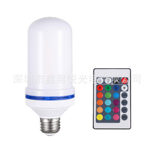 Ampoule LED à effet de flamme RGB avec télécommande, changement de couleur, décoration intérieure de Noël - Product Image 5
