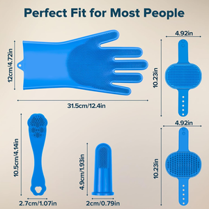 Guantes de Silicona Reutilizables <span class=keywords><strong>para</strong></span> <span class=keywords><strong>el</strong></span> Cuidado de Mascotas, 3000 Ranuras, <span class=keywords><strong>para</strong></span> Eliminar <span class=keywords><strong>el</strong></span> Pelo Húmedo o Seco, Guante de Masaje Suave, Herramienta <span class=keywords><strong>para</strong></span> Eliminar <span class=keywords><strong>el</strong></span> Pelo Suelto de <span class=keywords><strong>Perros</strong></span> y Gatos, <span class=keywords><strong>para</strong></span> Baño - Product Image 4