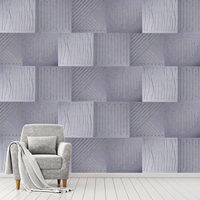Panneau acoustique décoratif Art Déco à motif végétal pour la maison, le bureau, le studio, la salle de réunion, en feutre acoustique pour mur