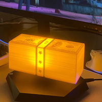 Lampe LED artistique flottante à lévitation magnétique, en forme de billet de banque, à intensité variable, rotation à 360°, veilleuse artistique stable