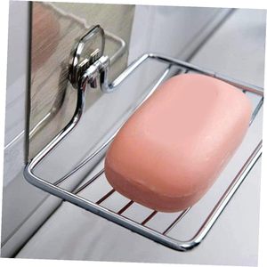 Porte-savon auto-drainant pour douche, plateau de rangement adhésif sans perçage - Product Image 4