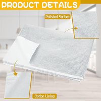 Isolation thermique résistante à la chaleur pour maniques, tissu réfléchissant thermique de 39 x 59 pouces pour la couture, le quilting, les travaux manuels