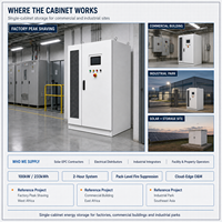 Armoire BESS 100 kW 233 kWh pour stockage commercial, avec système PCS combiné de deux heures, pour sites industriels et entrepôts