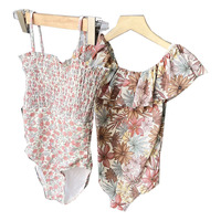 Maillot de bain une pièce imprimé à volants pour enfant en bas âge de 2 à 6 ans Maillot de bain d'été pour bébé fille Combinaisons Maillot de bain